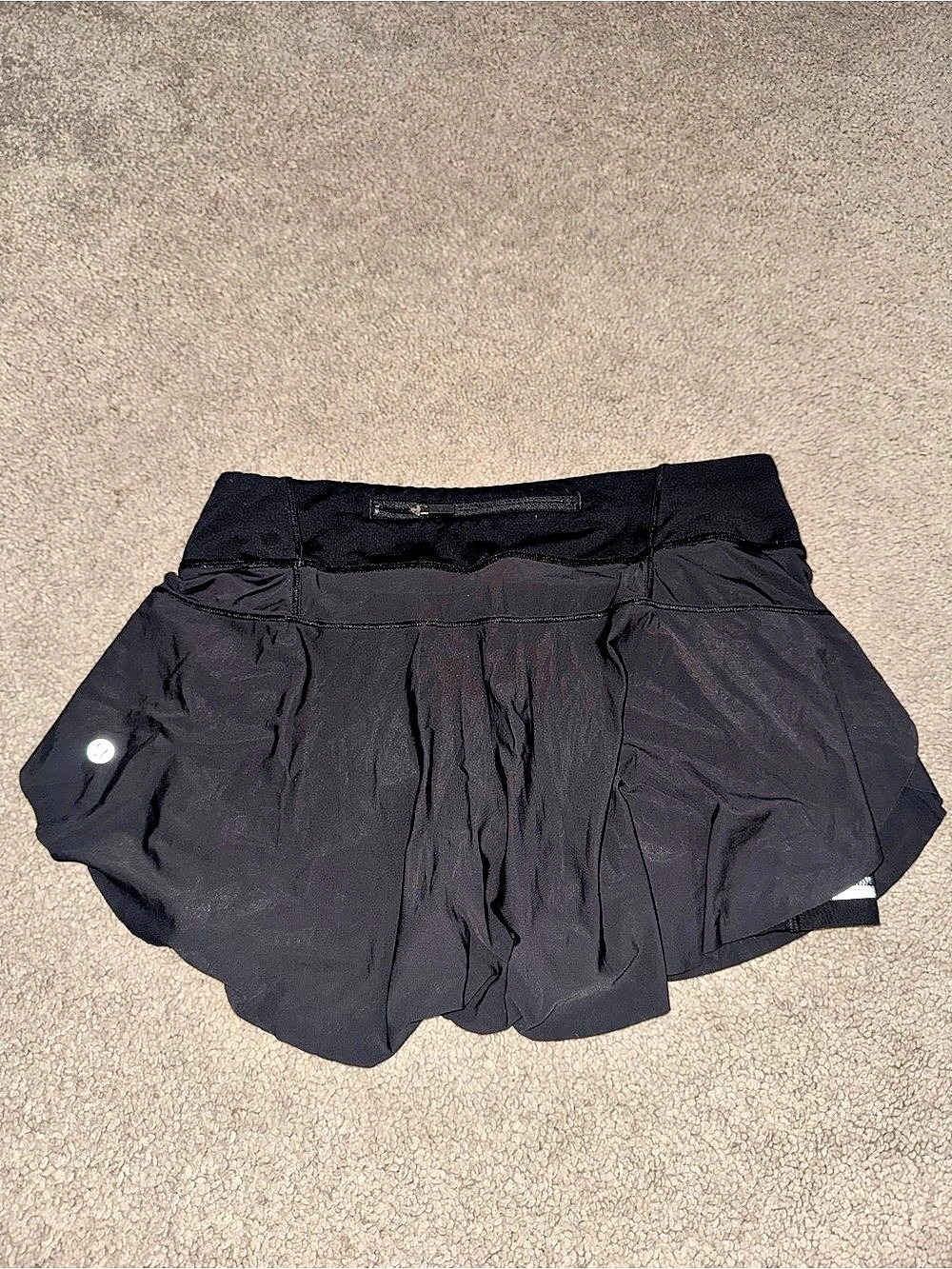 Lululemon Pace Rival Mid-Rise Skirt Black Athletic Shorts size 4